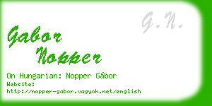 gabor nopper business card